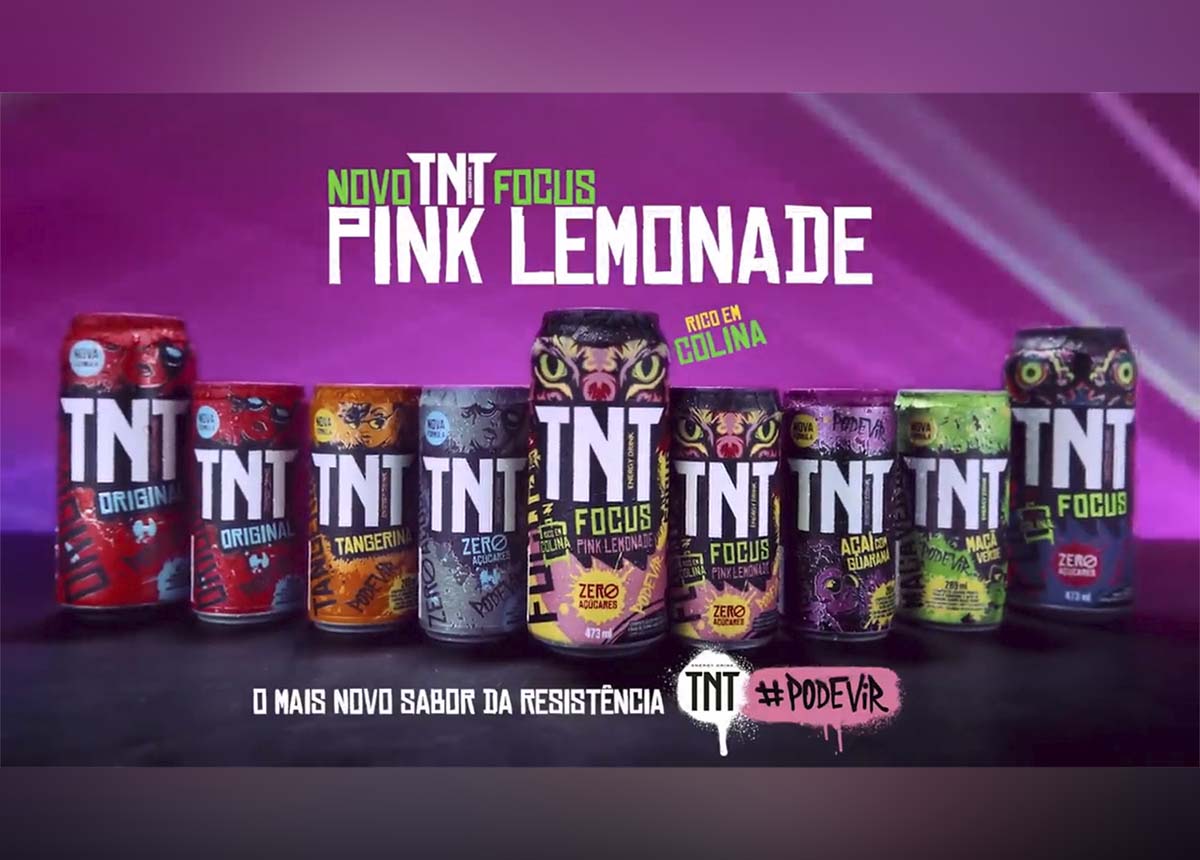 TNT Energy Drink Focus com o Pink Lemonade