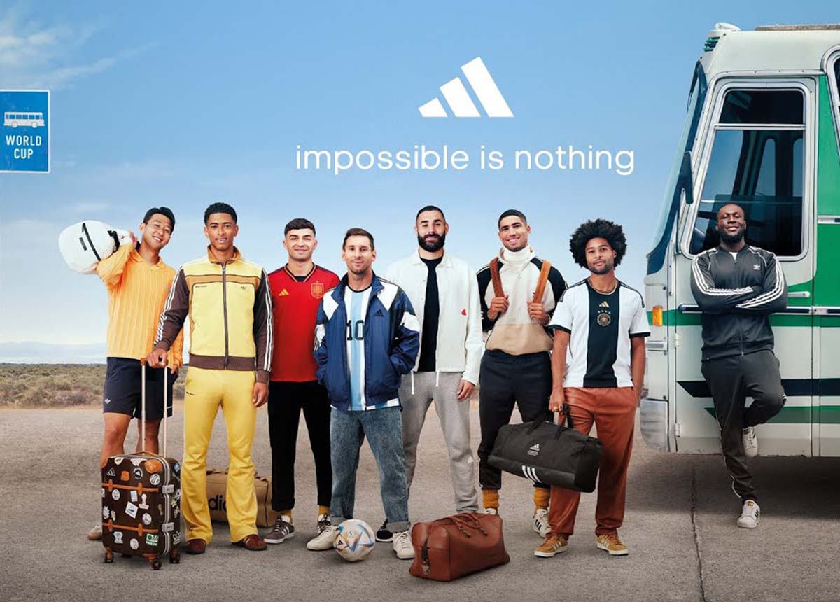 Adidas reúne sua “família” com Messi, Benzema, Hakini e outros para o mundial do Qatar