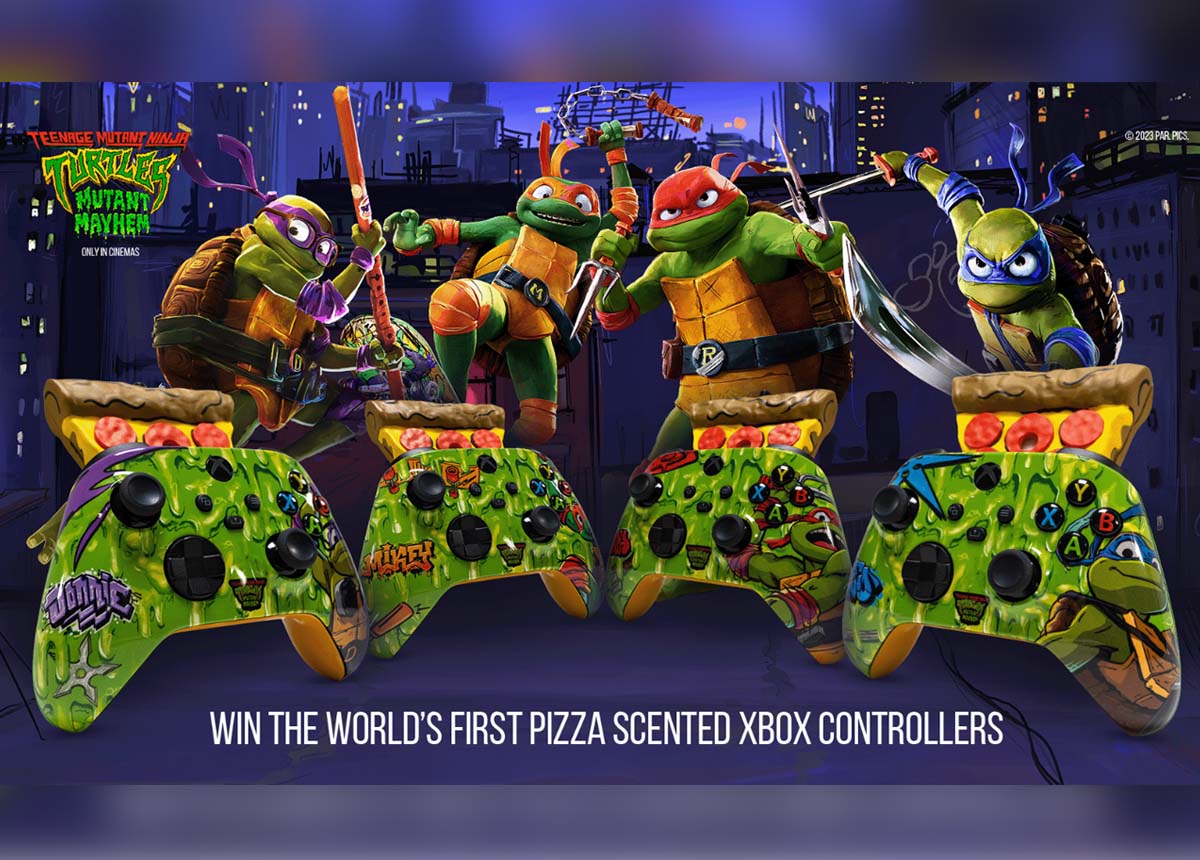 Xbox e Tartarugas Ninja: Caos Mutante, lançam controles com cheiro de pizza