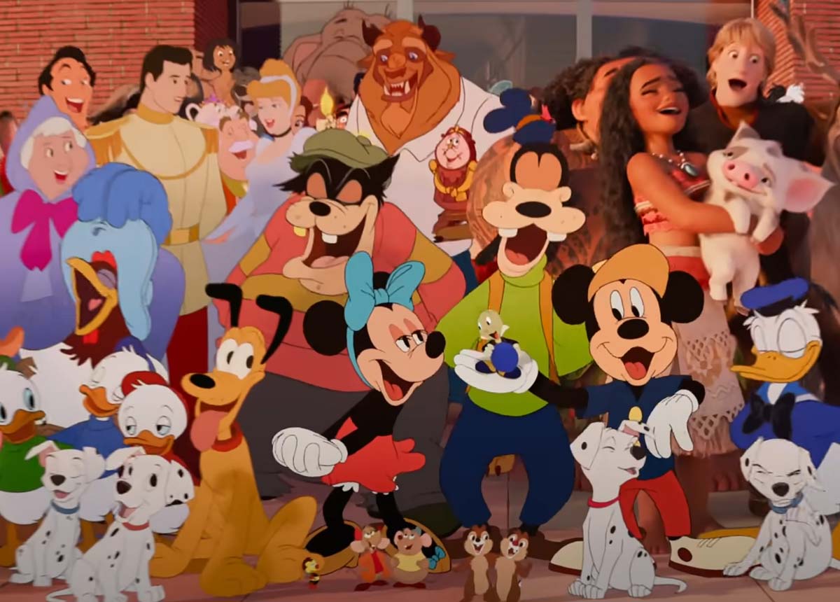 Para comemorar seu 100º aniversário, Disney lança curta que reúne seus 543 personagens