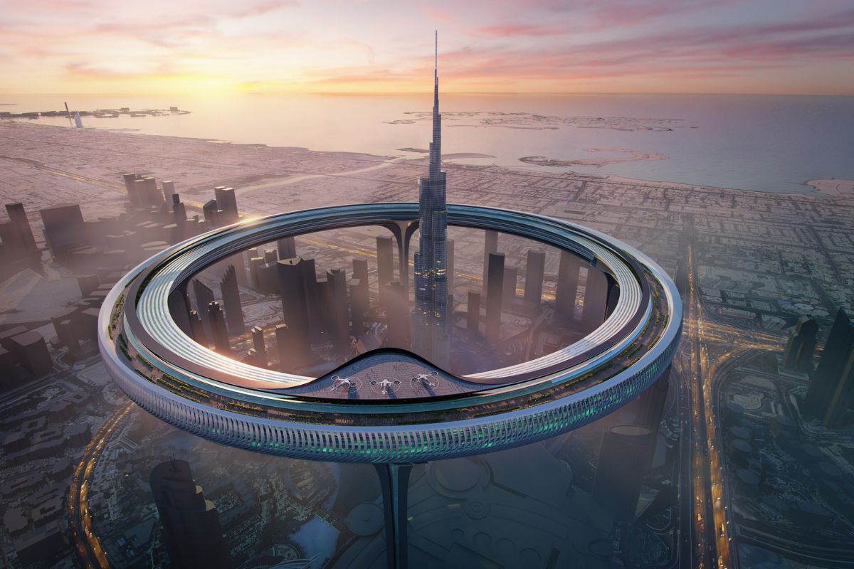 Reimaginando Dubai: O Projeto do Arranha-Céu Downtown Circle propõe cercar o Burj Khalifa