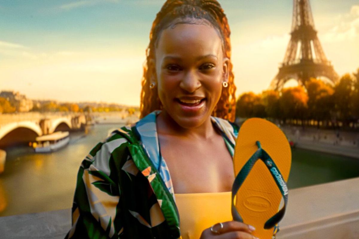 Havaianas e Rebeca Andrade retratam a brasilidade nas Olimpíadas de Paris 2024