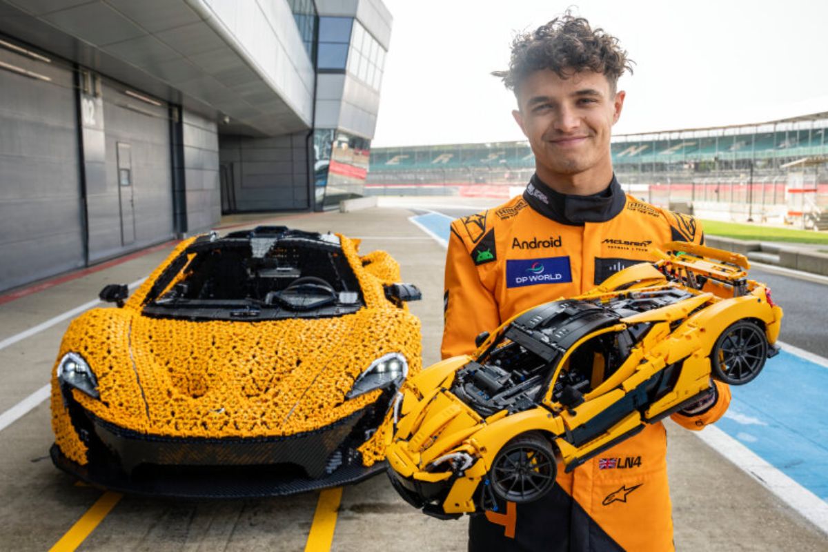 Lando Norris e a McLaren P1 de LEGO: Correm de verdade no Circuito de Silverstone